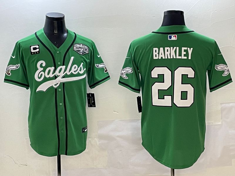 Men Philadelphia Eagles #26 Barkley Green three generations Jointly Name 2025 Nike Limited NFL Jersey style 19->philadelphia eagles->NFL Jersey
